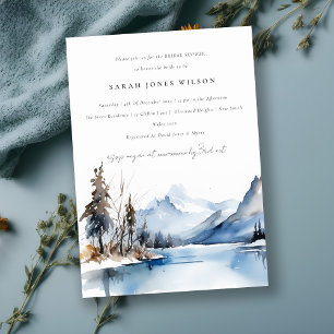 Invitation Fête des mariées du paysage de neige hivernale du