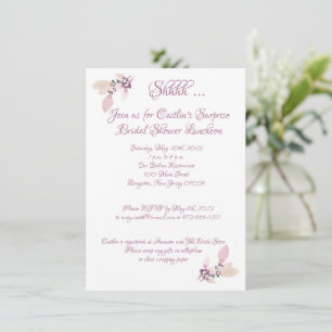 Invitation Fête des mariées, Dusty Rose aquarelle