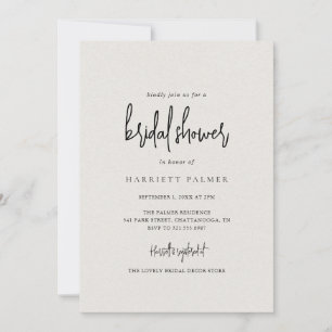 Invitation Fête des mariées élégante Beige neutre intemporell
