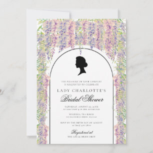 Invitation Fête des mariées élégante de la régence florale