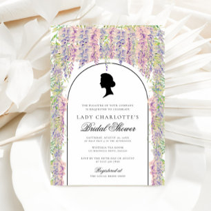 Invitation Fête des mariées élégante de la régence florale