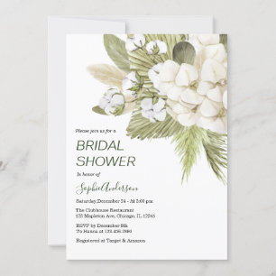Invitation Fête des mariées en laiton Boho Pampas