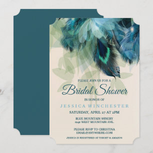 Invitation Fête des mariées en plumes