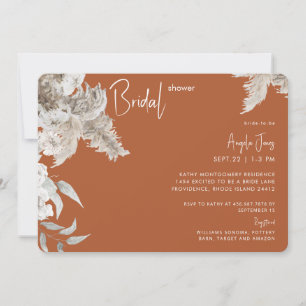 Invitation Fête des mariées en terre cuite Boho Flair