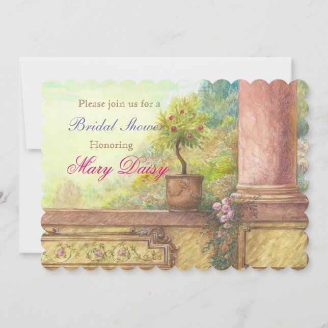 Invitation Fête des mariées enchanteresse du château magique (Devant)