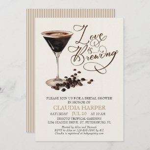 Invitation Fête des mariées Espresso Martini