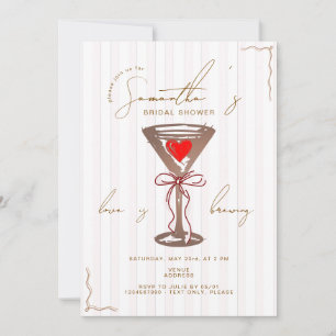Invitation Fête des mariées Espresso Martini Red Mocha Mousse