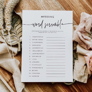 Invitation Fête des mariées Fiche d'activité Jeu de course de