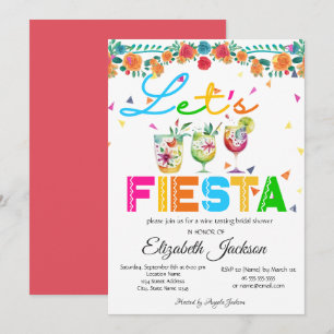Invitation Fête des mariées Fiesta mexicaine