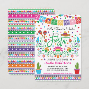 Invitation Fête des mariées Fiesta / Pas de temps pour Siesta