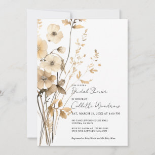 Invitation Fête des mariées Fleur sauvage Boho