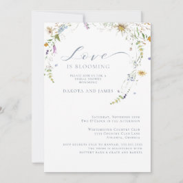 Invitation Fête des mariées fleur sauvage Floral Couples