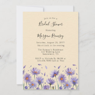 Invitation Fête des mariées Fleur sauvage Lavender Bloom