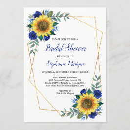 Invitation Fête des mariées Fleurs de soleil géométrique Flor