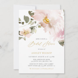 Invitation Fête des mariées Fleurs vives de l'aquarelle fémin