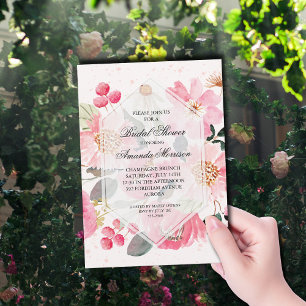 Invitation Fête des mariées florale aquarelle