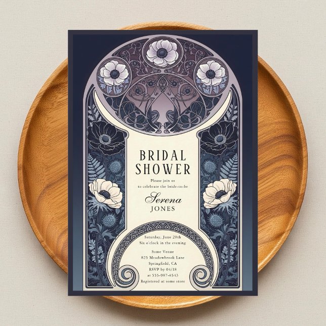 Invitation Fête des mariées florale Art nouveau de la florais (Créateur téléchargé)