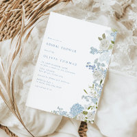Fête des mariées florale Bleu Doux