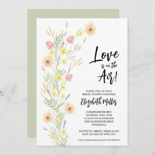 Invitation Fête des mariées florale chic