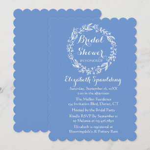 Invitation Fête des mariées Florale Courbe à fleurs de Cornfl