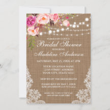 Fête des mariées florale en dentelle rustique