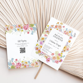 Invitation Fête des mariées florale Pastel Bloom