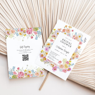 Invitation Fête des mariées florale Pastel Bloom