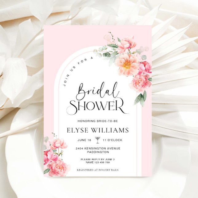 Invitation Fête des mariées florale Piper (Piper Peony Floral Bridal Shower Invitation )