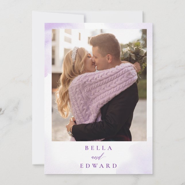 Invitation Fête des mariées florale pourpre (Dos)