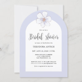 Invitation Fête des mariées florale romantique Lilac