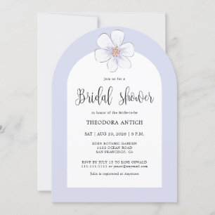 Invitation Fête des mariées florale romantique Lilac