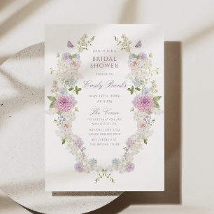 Invitation Fête des mariées florale romantique Soft Pastel