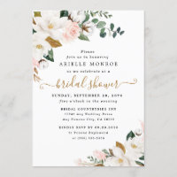 Fête des mariées florale rose et blanc de Magnolia