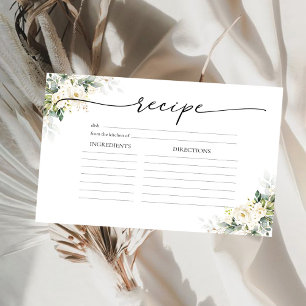 Invitation Fête des mariées Florale Roses Blanches Grande Rec