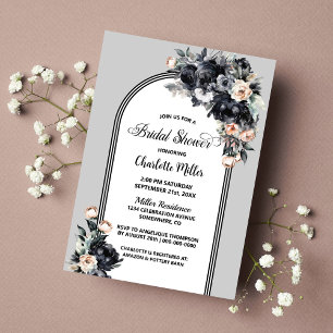 Invitation Fête des mariées Fumée noire en arc floral