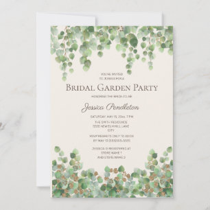 Invitation Fête des mariées Garden Party Eucalyptus Foliage