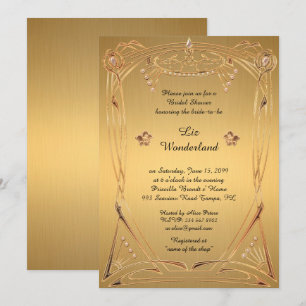 Invitation Fête des mariées, grand Gatsby, OR