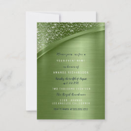Invitation Fête des mariées Green Navy Anniversaire Sweet 16e