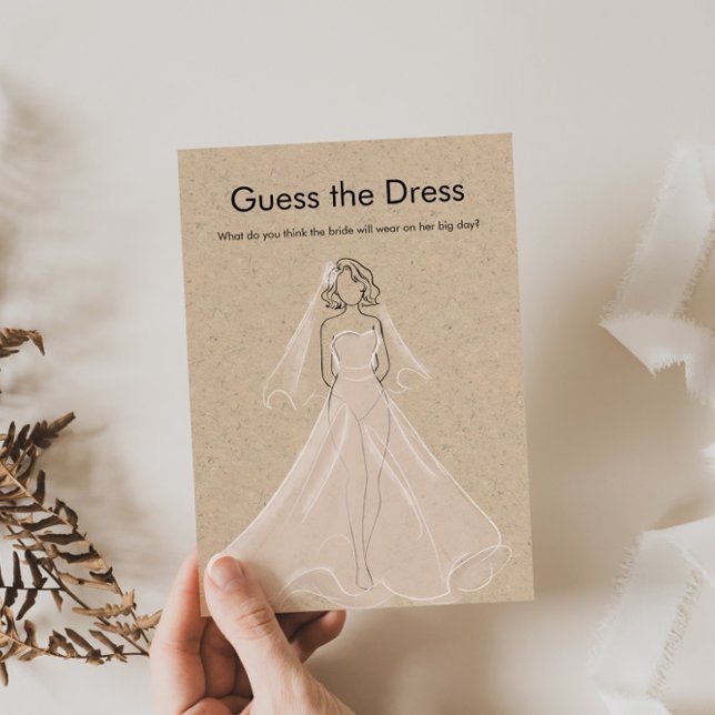 Invitation Fête des mariées Guess of the Dress Game (Créateur téléchargé)