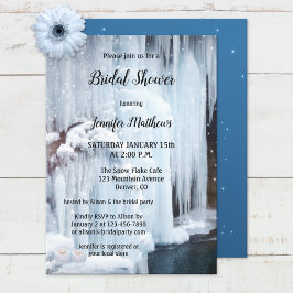 Invitation Fête des mariées hivernale étincelante
