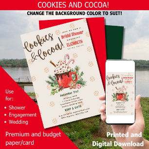 Invitation Fête des mariées hivernale LeahG Hygge Cookies et 