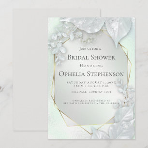 Invitation FÊTE DES MARIÉES   Honeydew Green Pearl Shimmer