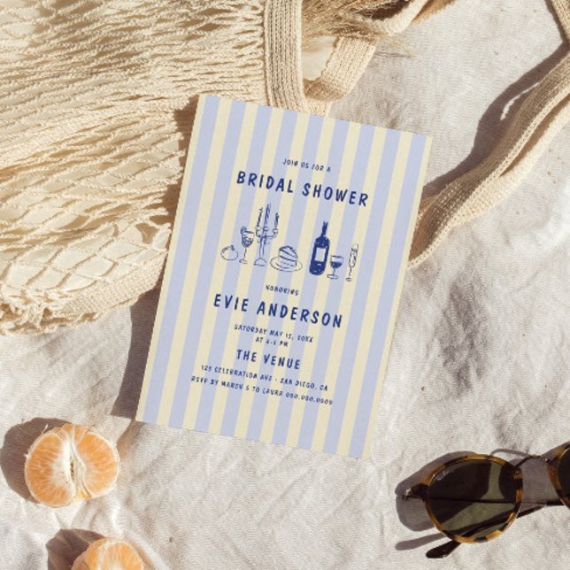 Invitation Fête des mariées italienne à la main tirée (Créateur téléchargé)