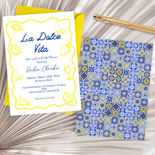 Invitation Fête des mariées italienne de La Dolce Vita