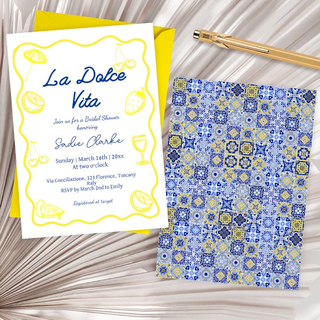 Invitation Fête des mariées italienne de La Dolce Vita (Créateur téléchargé)