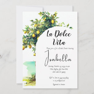 Invitation Fête des mariées italienne La Dolce Vita