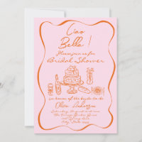 Fête des mariées Italienne Retro Orange Rose