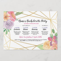 Fête des mariées Itinéraire Bachelorette Gold Fram