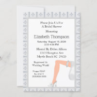 Fête des mariées Jambe Et Garter Élégante Invitati