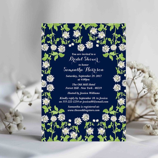 Invitation Fête des mariées Jardin Floral de la Marine modern (Créateur téléchargé)